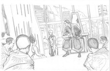 Black Panther T'Challa Oyoke Original Pencil Art Steve Kurth 11x17 MARVEL MOVIE