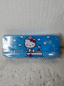 Hello Kitty Tin Pencil Box Pen Case Holder New Sanrio 2011 Factory Plastic - Picture 1 of 6