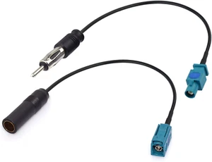 Universal Vehicle Car Stereo FM AM Radio Antenna Adapter Cable (2-Pack) Fakra Z - Picture 1 of 9