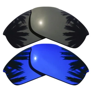 Polarized Black&Purple Blue Replacement Lenses for-Oakley Flak Jacket - Picture 1 of 4