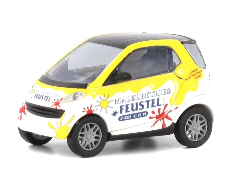 1:87 Scale Busch 48947 Smart Car City Coupe - Feustel Malerbetrieb - BNIB - Image 1 of 1