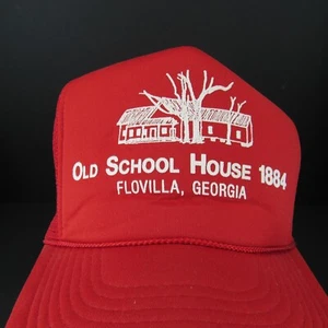 Old School House 1884 Flovilla, Georgia USA Men Red Wide Brim Snapback Cap Hat - Picture 1 of 8