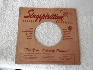 FUNDA DE EMPRESA ~ RARA ~ VINTAGE ~ GRABACIONES SAGRADAS DE INSPIRACIÓN DE CANTO ~ CASI COMO NUEVA - Imagen 1 de 1