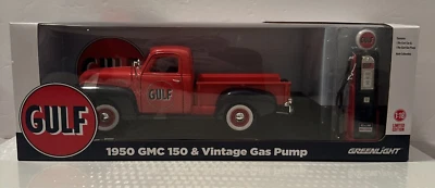 Greenlight Models 1/18 Scale 12984 - 1950 GMC & Gulf Gas Pump LTD Edition! NEW! - Image 1 of 4