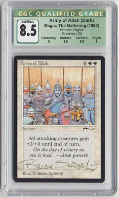 Graded Gold Signed Army of Allah Dark CGC Arabian Nights Artist Brian Snoddy MTG - Image 1 of 2