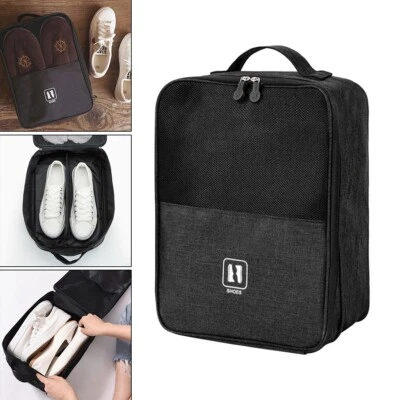 Travel Pouch Storage Shoe Bag Waterproof Portable Organizer Shoes Bag 3 Layers - Image 1 of 4