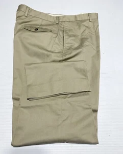L.L Bean Men's Sz 34x30 Khaki Chino Cotton Blend flat front Straight Leg Pants - Picture 1 of 5