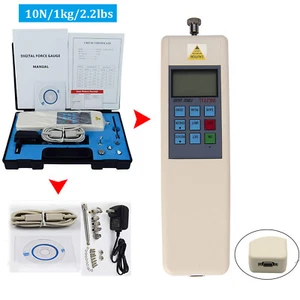 Digital Push Pull Tester Dinamómetro Medidor de fuerza mecánica 10N / 1kg / 2.2lbs RS232 - Imagen 1 de 10