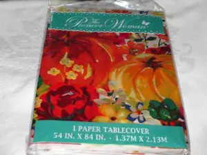 NEU UND VERPACKT Pionierin Frau Kürbis Punkte Papier Tischdecke (n) 54 x 84 Herbst Ernte - Bild 1 von 1