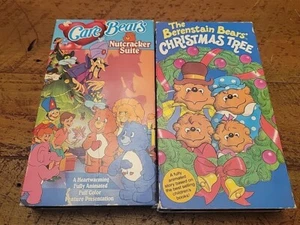 Lot Of 2 VHS The Berenstain Bears Christmas Tree & Care Bears Nutcracker Suite  - Picture 1 of 11