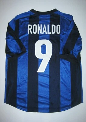 Nike Inter Milan Ronaldo #9 Jersey Kit Shirt Brazil Internazaionale 2000-2001 - Image 1 of 2