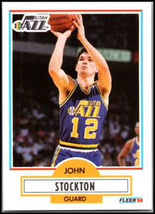 1990 Fleer #189 John Stockton -  HOF FREE SHIPPING! - Picture 1 of 2