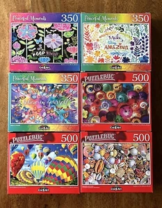 6 NEW Cra-Z-Art Puzzlebug Jigsaw Puzzles For Kids & Adults 350 + 500 Puzzles - Picture 1 of 7