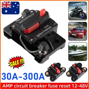 30-300A AMP Car Circuit Breaker Fuse Reset Waterproof 12V-48V DC Car Boat Auto - Picture 1 of 31
