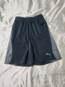 Boy's Youth Puma Black & Gray Basketball Athletic Shorts Size Medium - Picture 1 of 10
