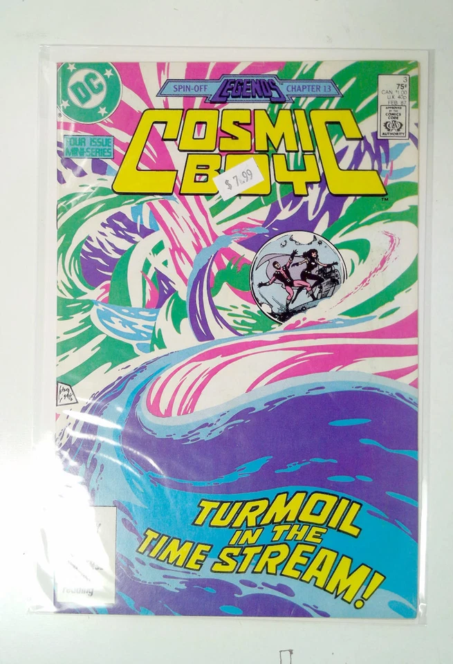 1987 Cosmic Boy #3 DC Comics FN/VF 1st Print Comic Book - Image 1 of 1