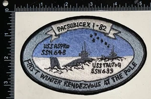 USN USS Aspro Tautog PACSUBICEX 1-82 Rendezvous At Pole Japanese Made Patch - Picture 1 of 2
