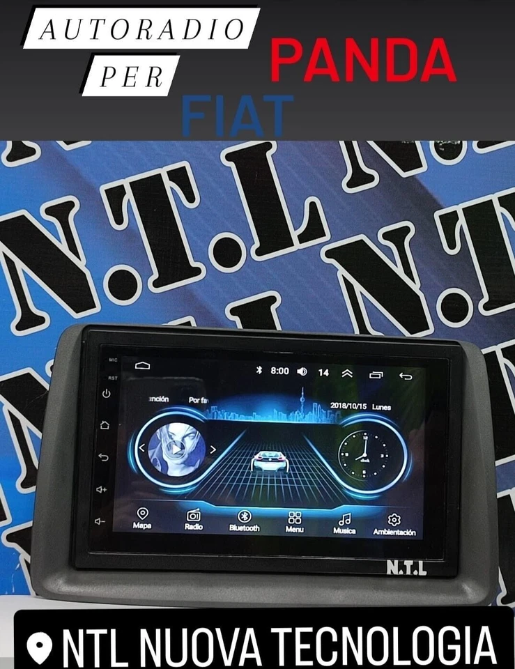AUTORADIO ANDROID 13 X FIAT PANDA COMPLETO 4gb  32gb Carplay NTL - Immagine 1 di 1