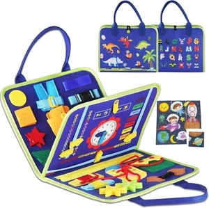 Juguete Montessori de tabla ocupada para niños pequeños de 1-4 años, tabla de actividades educativas - Imagen 1 de 7