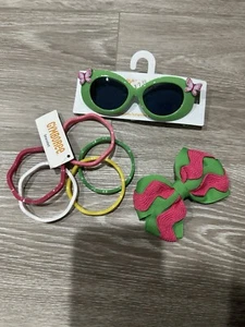 Gymboree Nuevo con Etiquetas Lily Island Lote Clip de Pelo Pulseras y Gafas de Sol Talla 2-4 Años - Imagen 1 de 2