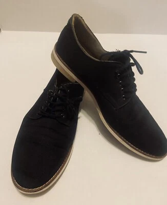 Calvin Klein Atlee 弹道男式黑色帆布素趾牛津鞋 11.5 码 — 第 1/4 张图片