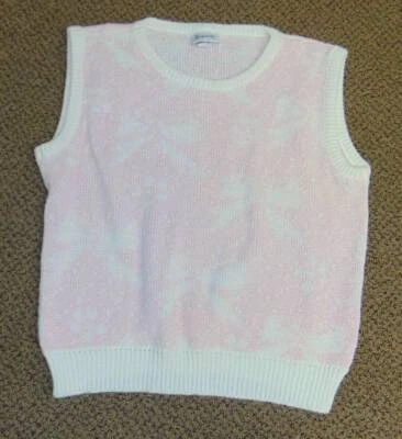 Chaleco Suéter Rhapsody Tejido Crochet Cuello Redondo Sin Mangas Para Mujer Talla Grande 2X Foto 1 de 4