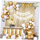 Gold Birthday Decorations - Set With Birthday Banner, Gold Party Decorations