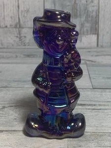 Boyd Glas Virgil Two Faced Happy Sad Clown Kobaltblau Karneval Glas - Bild 1 von 5