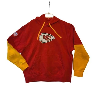 NFL Kansas City Chiefs Nike 2024 Sideline Club Pullover Hoodie - Red Gold XL - Picture 1 of 10