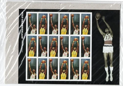 US SCOTT 4950 - 4951a WILT CHAMBERLAIN SEALED PANE OF 18 STAMPS FOREVER MNH  - Image 1 of 2