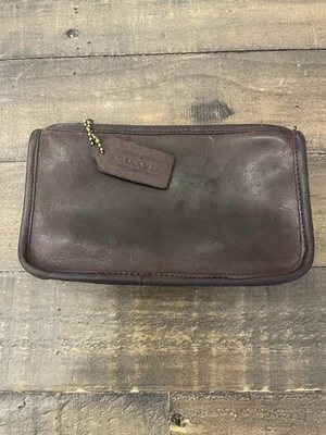 Estuche Grueso Vintage Coach Años 90 7165 Marrón Caoba Guante Cuero Curtido Foto 1 de 4