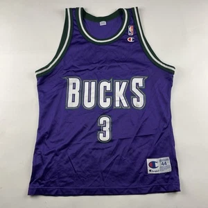 VTG 90’s NBA Champion Milwaukee Bucks Shawn Respert Mens 44 Jersey L - Picture 1 of 12