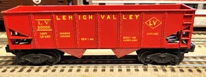 Lionel 6456 RARE O Gauge Postwar Lehigh Valley Glossy Red 2-Bay Hopper Car - Picture 1 of 9