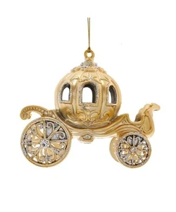 Metallic Gold Carriage Ornament - Picture 1 of 1