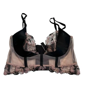 VS VICTORIA'S SECRET sehr sexy langer leicht gefütterter Viertelschalen BH Bustier 32D - Bild 1 von 8