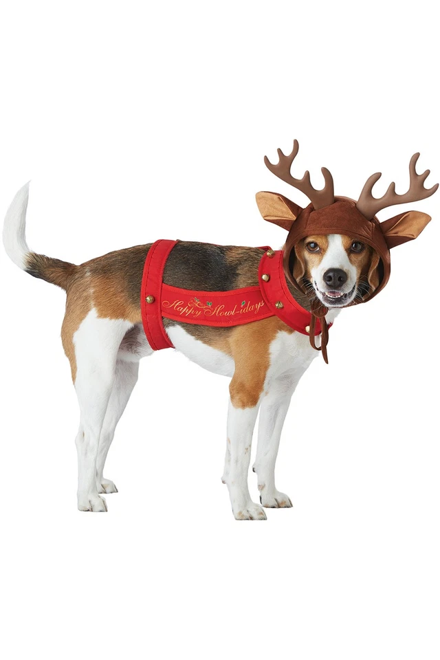 Dog Costume Reindeer Harness With Jingle Bells And Antlers Pet20155 - Image 1 of 1