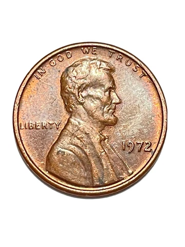 1972 Lincoln Penny - No Mint Mark “L” On Edge Double Struck Rim - RARE US Coin! Cover