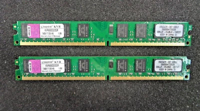 Kingston KVR800D2/2GR, 2 Gigi byte  RAM Qty-2 - Image 1 of 2
