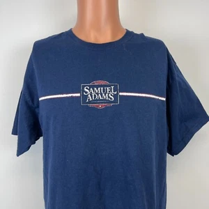 Vintage Y2K Samuel Adams T Shirt Mens Size L Blue Take Pride In Your Beer Boston - Picture 1 of 4