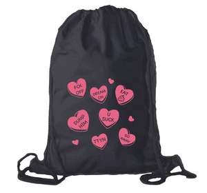 Divertidos Bolsos Corazones Caramelos Anti-San Valentín, Bolso de Algodón San Valentín, Bonito Bolso de Lona - Imagen 1 de 4