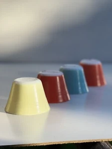 Vintage Set of 4 JAJ Pyrex Coloured Custard Cups Ramekins England - Picture 1 of 7