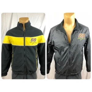 Dale Jarrett NASCAR UPS Reversible Fleece Jacket Coat REVERSIBLE 2 in 1 - Picture 1 of 12