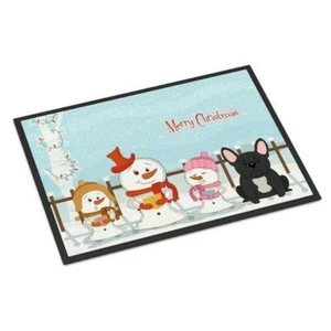 Carolines Treasures BB2345JMAT Merry Christmas Carolers French Bulldog Black ... - Picture 1 of 1