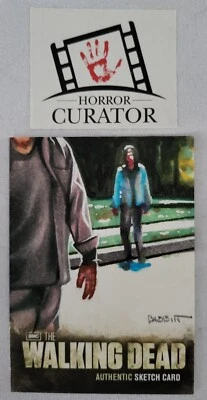 Walking Dead Season 2 Zombie Sketch Trading Card Cryptozoic Kyle Babbitt Art  - Image 1 of 3