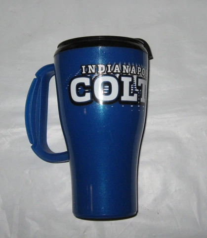 NFL INDIANNAPOLIS COLTS  16 OZ PLASTIC OMEGA TRAVEL MUG NEW Cover