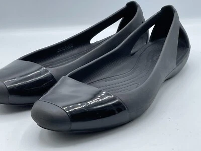 Crocs Size 8 Women's Black Flats Slip-on Shoes - Image 1 of 4