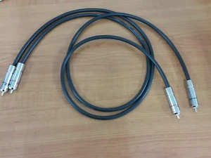 1pair Japan pure copper Rca Audio interconnect Cable rhodium plug connector  - Picture 1 of 3