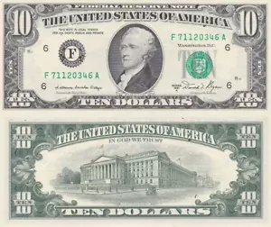 1981 A $10 Atlanta District Federal Reserve Notes FR 2026-F Crisp Uncirculated - Picture 1 of 1