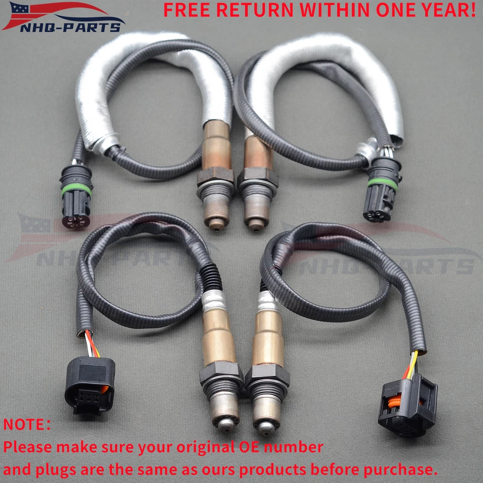 4x Sensor de oxígeno O2 1 y 2 para BMW 750li 2009-2015 4,4 L aguas arriba y aguas abajo Foto 1 de 4