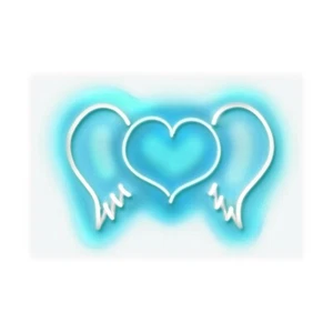 Impresión En Lienzo En Papel Póster O Cuadro Carr Hailey NEON HEART WINGS AW - Imagen 1 de 2